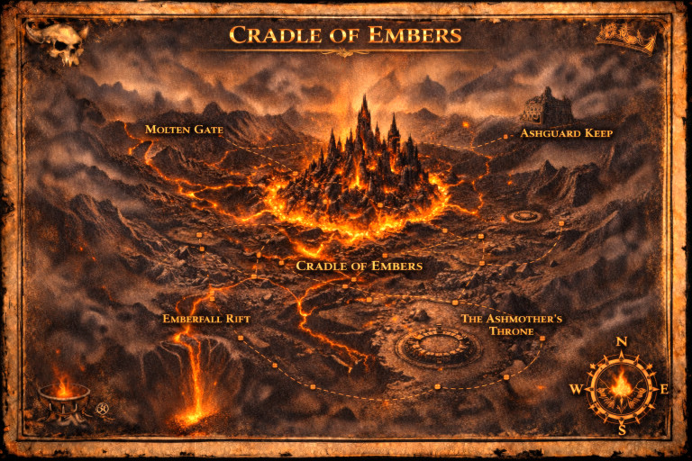 Map of the Cradle of Embers