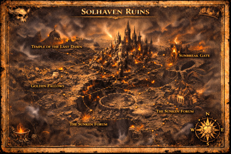 Map of Solhaven Ruins