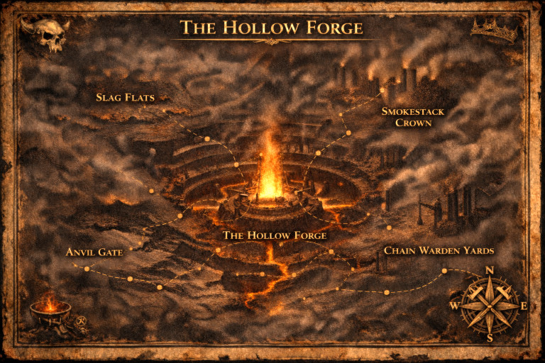 Map of the Hollow Forge