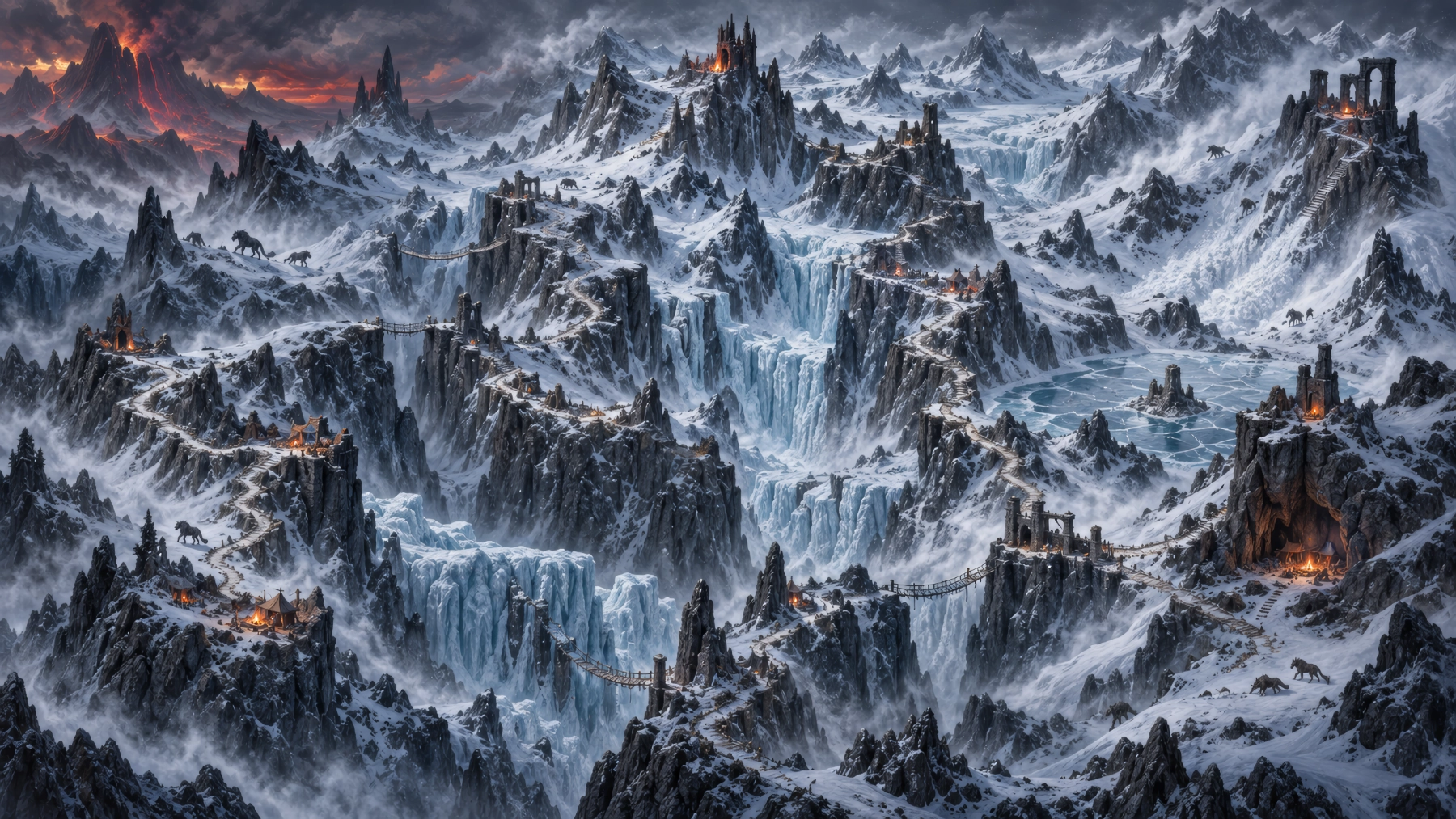 CINDERSPIRE MOUNTAINS map