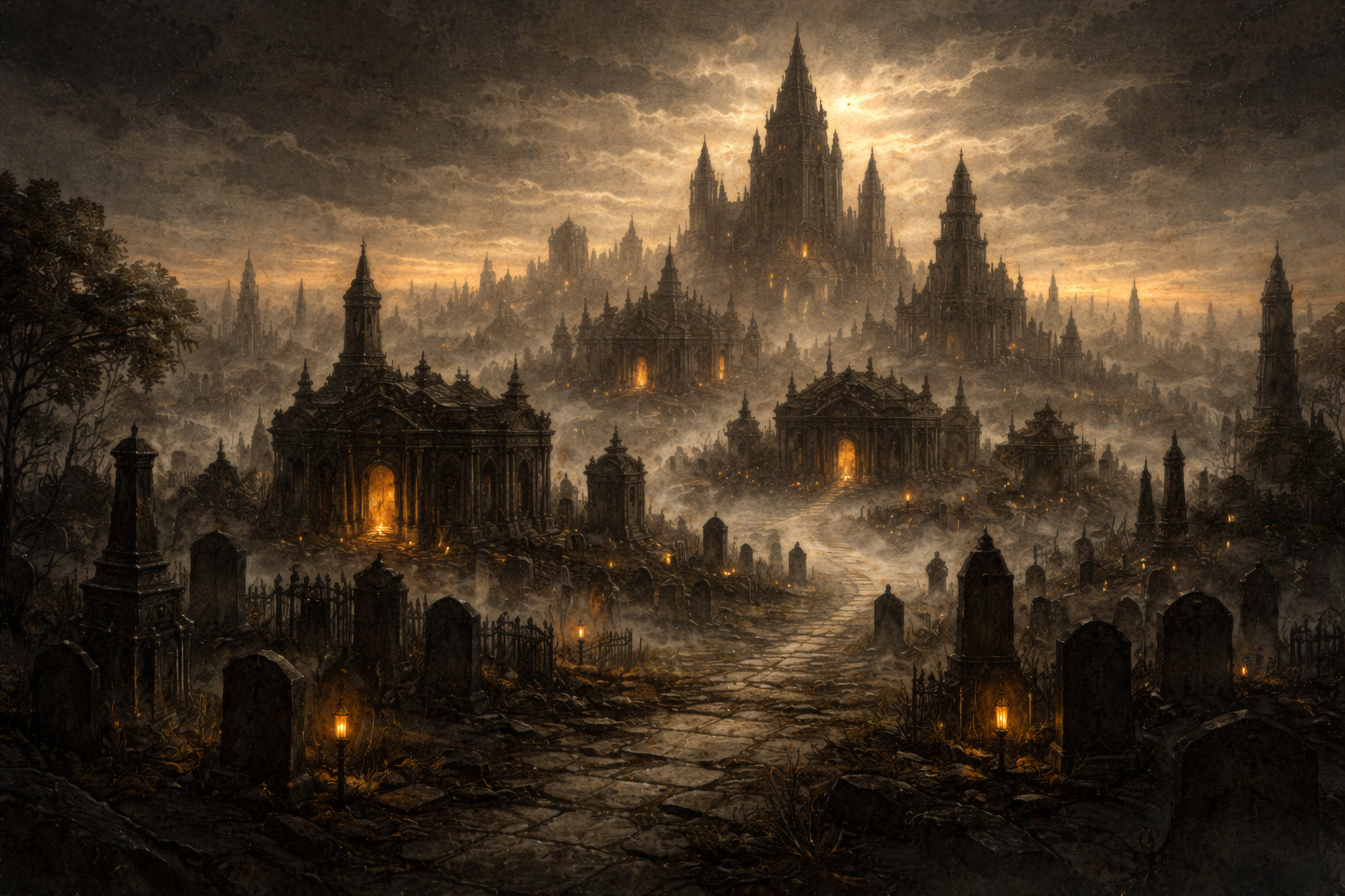 The Cemetery Necropolis — a city of the dead stretching to the horizon
